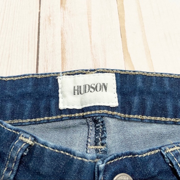 HUDSON Girl’s Mid Rise Raw Hem Skinny Jeans - Picture 3 of 5